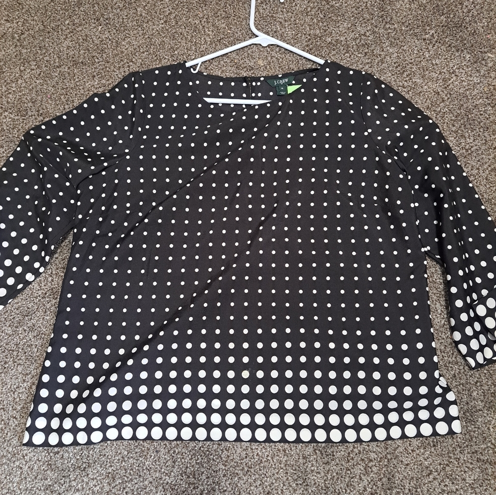 Black and White Polka Dot Blouse